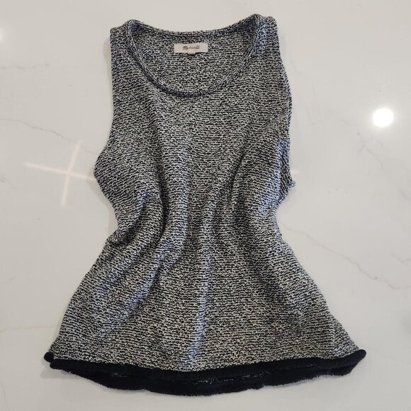Madewell Sz S Fringe Swingy Tank Top Cotton Blend Basic Sleeveless Relaxed fit - Picture 1 of 10
